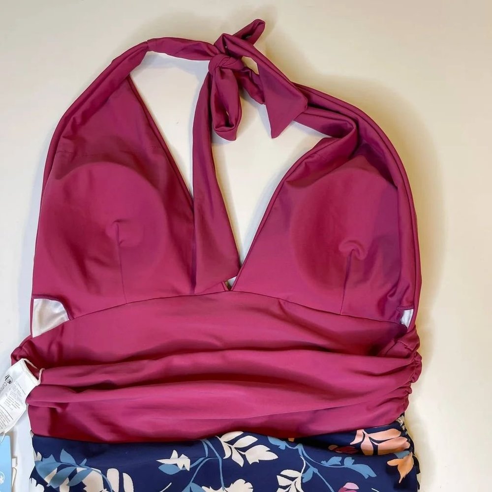 Cupshe Halter Patchwork Flower Print One-Piece Sw… - image 8